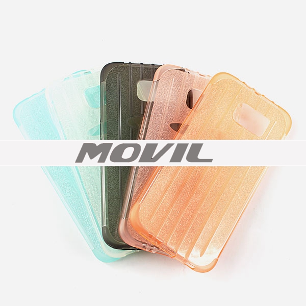 NP-2499 Maleta de TPU polvo del brillo funda para Samsung S6-12